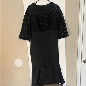 Elegant Black Long Sleeve Dress